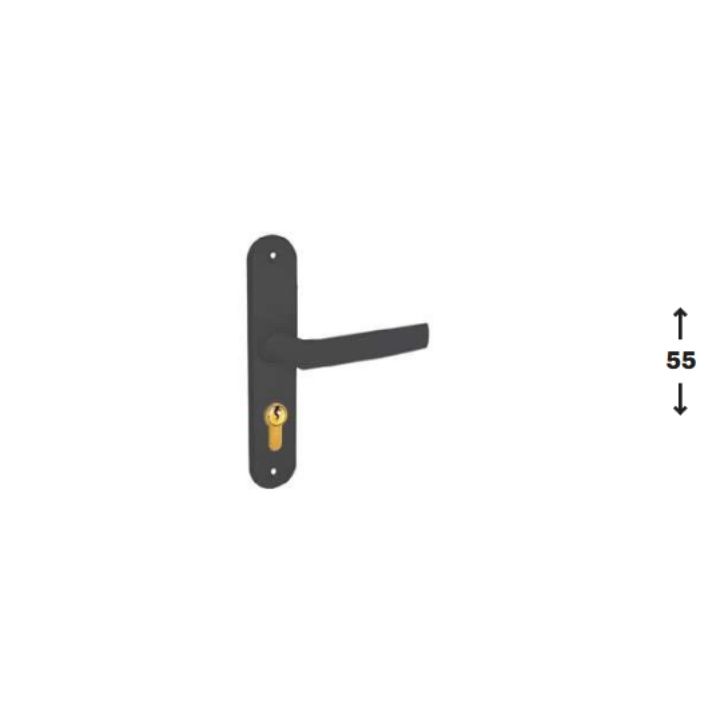 Set of handles and oval cover